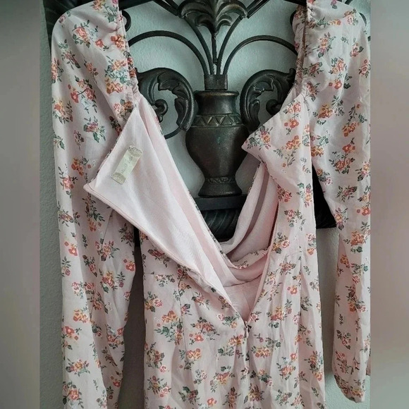 Altr'd State Floral Ruched Waist Side Tie Dress - Picture 11 of 15